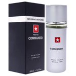 Perfume New Brand Commando EDT en aerosol para hombre de 100