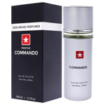 Perfume New Brand Commando EDT en aerosol para hombre de 100
