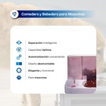 Comedero Bebedero con Dispensador de Comida Automatico Waggs Perro Gato Rosa