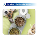 Bebedero y Comedero Plato Doble Rotativos Anti Vuelco Perro Gato Waggs