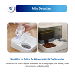 Comedero Bebedero con Dispensador de Comida Automatico Waggs Perro Gato Celeste