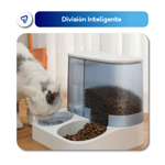 Comedero Bebedero con Dispensador de Comida Automatico Waggs Perro Gato Celeste
