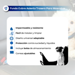 Funda Cubre Asiento Trasero Auto Impermeable Mascotas Waggs