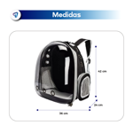 Mochila Capsula Transportadora para Gatos Perros Waggs Rojo