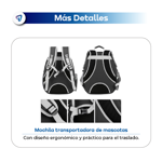 Mochila Capsula Transportadora para Gatos Perros Waggs Rojo