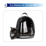 Mochila Capsula Transportadora para Gatos Perros Waggs Rojo