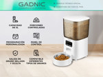 Comedero Automatico Gadnic Dispenser Alimento 5 Lts Programable Bowl de Acero Inoxidable