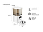 Comedero Automatico Gadnic Dispenser Alimento 5 Lts Programable Bowl de Acero Inoxidable