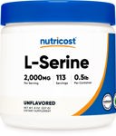 Suplemento Nutricost L-serina en polvo 227 g 113 porciones 2 g/se