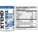 Suplemento Scivation XTEND Sport BCAA en polvo de frambuesa azul, 30 porciones