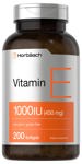 Suplemento de vitamina E, 1000 UI, cápsulas de gelatina blanda, 200 unidades