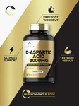 Suplemento Carlyle de ácido D-aspártico en cápsulas de 3000 mg, 180 unidades