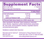Suplemento Optimox Iodoral, 6,25 mg de yodo de alta potencia, 90 tabletas