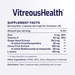 Suplemento Macuhealth VitreousHealth basado en la evidencia, 90 cápsulas