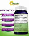 Suplemento de resveratrol de Squared Nutrition, 1000 mg, 180 cápsulas