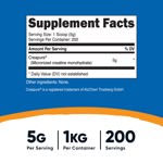 Suplemento Nutricost Creapure® monohidrato de creatina en polvo, 1 kg
