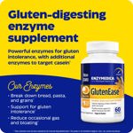 Suplemento Enzymedica GlutenEase para enzimas digestivas 60 cápsulas