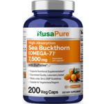 Suplemento NusaPure de espino amarillo Omega 7 2250 mg 200 cápsulas