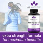 Suplemento Luma Nutrition de resveratrol de alta pureza 98% trans