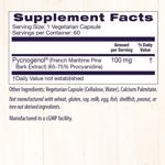 Suplemento de pycnogenol de Healthy Origins, 100 mg, 60 unidades