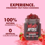 Creatina Infused Bites BEAST BITES sabor a fresa, 30 unidades