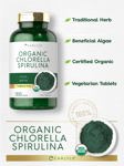Suplemento Carlyle Organic Chlorella Spirulina 1300 tabletas