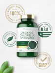 Suplemento Carlyle Organic Chlorella Spirulina 1300 tabletas