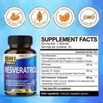 Suplemento VEGATOT Resveratrol 1500 mg con quercetina NMN 90 C