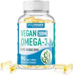 Suplementos VEGEPOWER Vegan Omega-3 Algas DHA 2000 mg 90% Soft