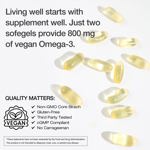 Suplementos VEGEPOWER Vegan Omega-3 Algas DHA 2000 mg 90% Soft