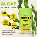 Suplementos VEGEPOWER Vegan Omega-3 Algas DHA 2000 mg 90% Soft