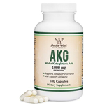 Suplemento Double Wood Supplements AKG 1000 mg 180 cápsulas