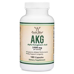 Suplemento Double Wood Supplements AKG 1000 mg 180 cápsulas