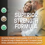 Complemente la vitamina K2 (MK7) de Bronson con D3 Extra Strength