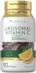 Suplemento de vitamina C liposomal Carlyle, 2200 mg, 90 cápsulas blandas