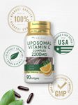Suplemento de vitamina C liposomal Carlyle, 2200 mg, 90 cápsulas blandas
