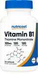 Suplemento Nutricost de vitamina B1 (tiamina) 100 mg 120 cápsulas