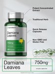 Suplemento Horbäach Damiana Leaf 750 mg | 200 cápsulas