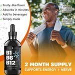 Gotas líquidas de vitamina Think Above B1, B6, B12, 60 ml, 60 días