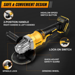 Amoladora Angular Inalámbrica Dewalt 20v 4-1/2 3 Velocidad