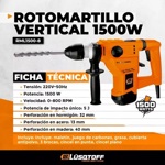 Rotomartillo Taladro Lusqtoff Rml1500-8 1500w 5j Con Maletin