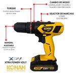 Taladro de Impacto a batería 20v Konan