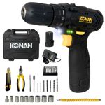 Taladro de Impacto Konan a bateria 12v + maletin 