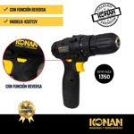 Taladro de Impacto Konan a bateria 12v + maletin 