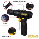 Taladro de Impacto Konan a bateria 12v + maletin 