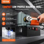 Prensa De Taladro Magnético Vevor 1300 W, Portátil Y Liviana