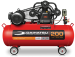 Compresor de aire 4 HP Tanque 200 litros Trifásico a correa DAIHATSU