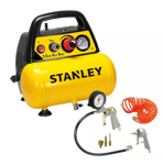 Compresor De Aire Stanley 6 L 1.5 Hp + Kit C6bb304stc071 