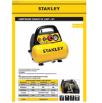 Compresor De Aire Stanley 6 L 1.5 Hp + Kit C6bb304stc071 
