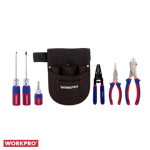 Juego de 7 piezas electricista con cartuchera - WorkPro